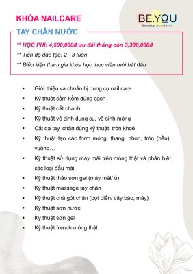 Khóa Nailcare tay chân nước